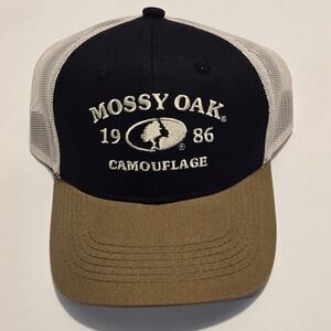 Mossy Oak Men's Logo Snapback Hat Cap Hunting 1986 Camouflage Adjustable Mesh
